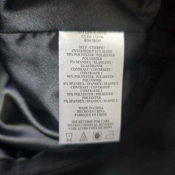 ⭐️Kut from the Kloth Black Olive Green Faux Suede Moto Jacket Sz M - Picture 7 of 7